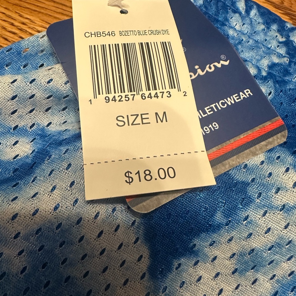 Champion Tye dye blue/wht athletic shorts sz medium - Picture 3 of 6